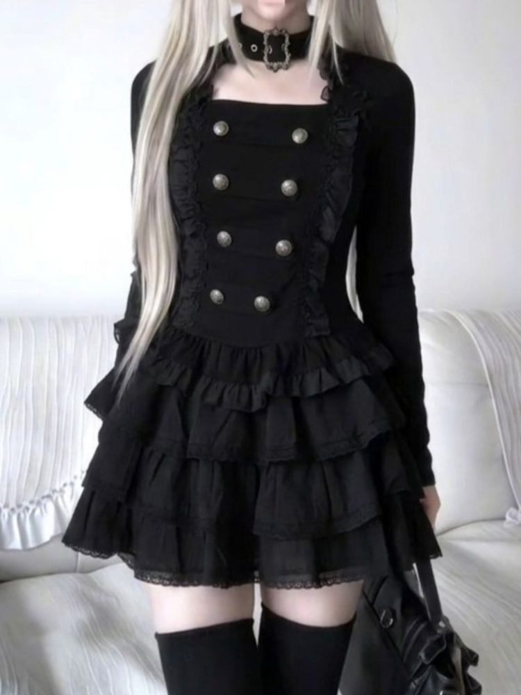 Gotik Harajuku Lolita 2 Parçal - Elastic Lace Trim incelemesi ve fiyatı